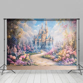 Aperturee - Aperturee Floral Fine Art Wonderland Castle Wedding Backdrop